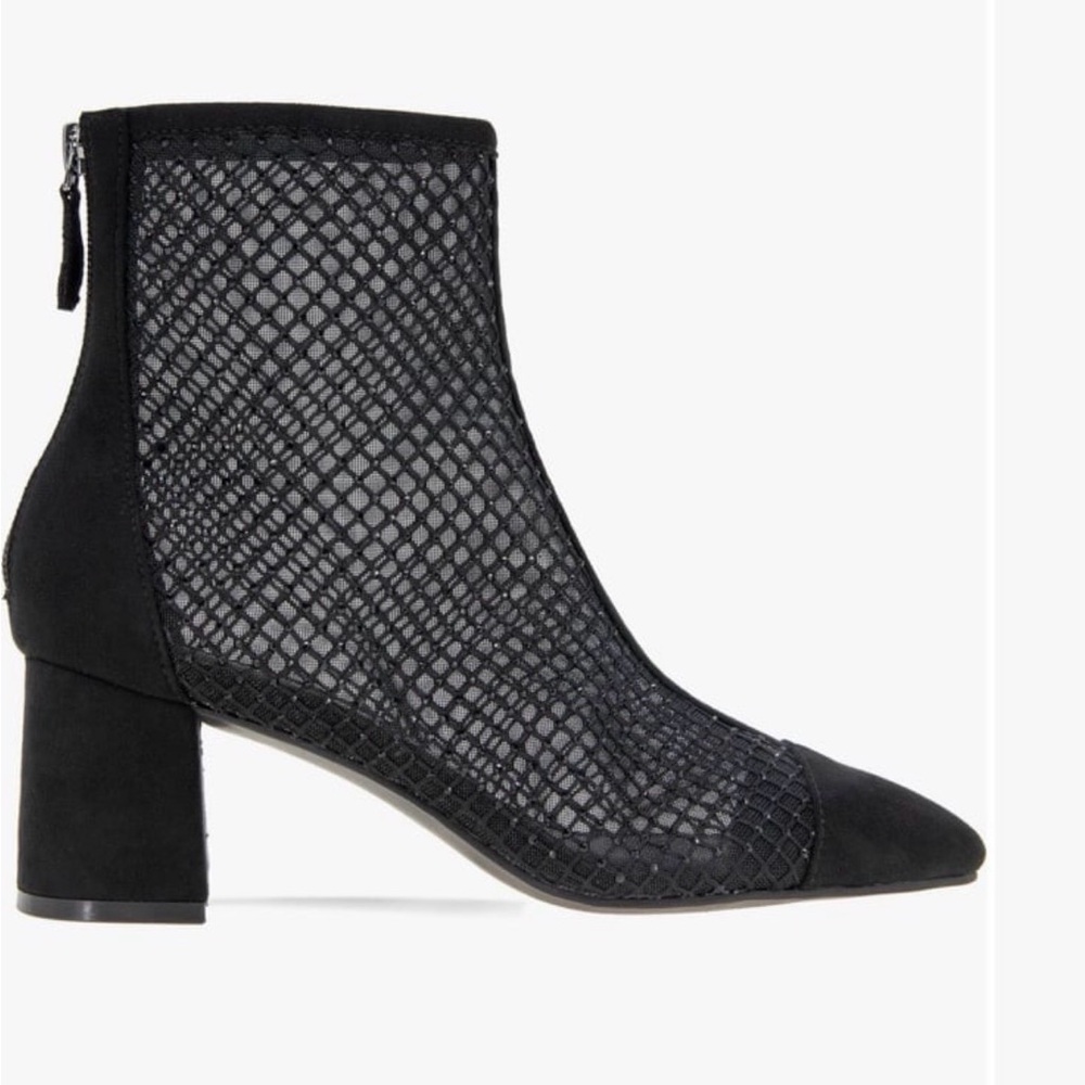 BCBG Black Mesh Ankle Boots